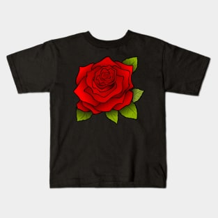 Big Red Rose Kids T-Shirt